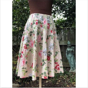 CAbi Spring Summer Vtg Rose Boho Cotton Skirt